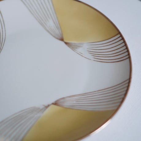 yellow line cup saucer&plate