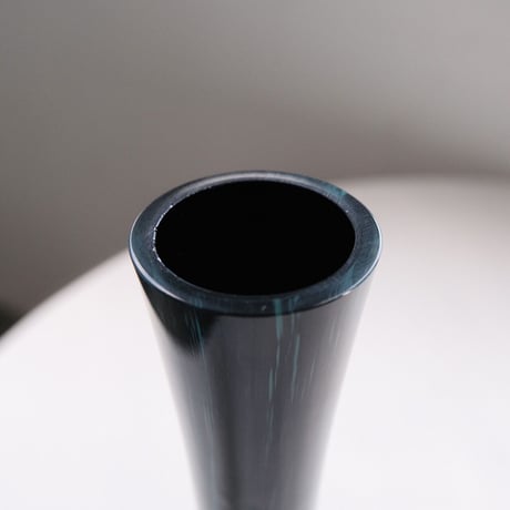 black and blue vase