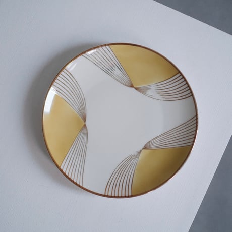 yellow line cup saucer&plate