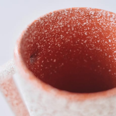 orange snow vase