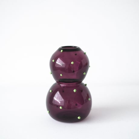 umu vase dot - purple × green -