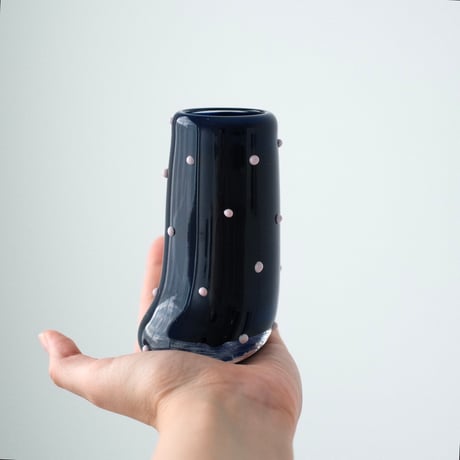 umu vase dot - navy × pink -