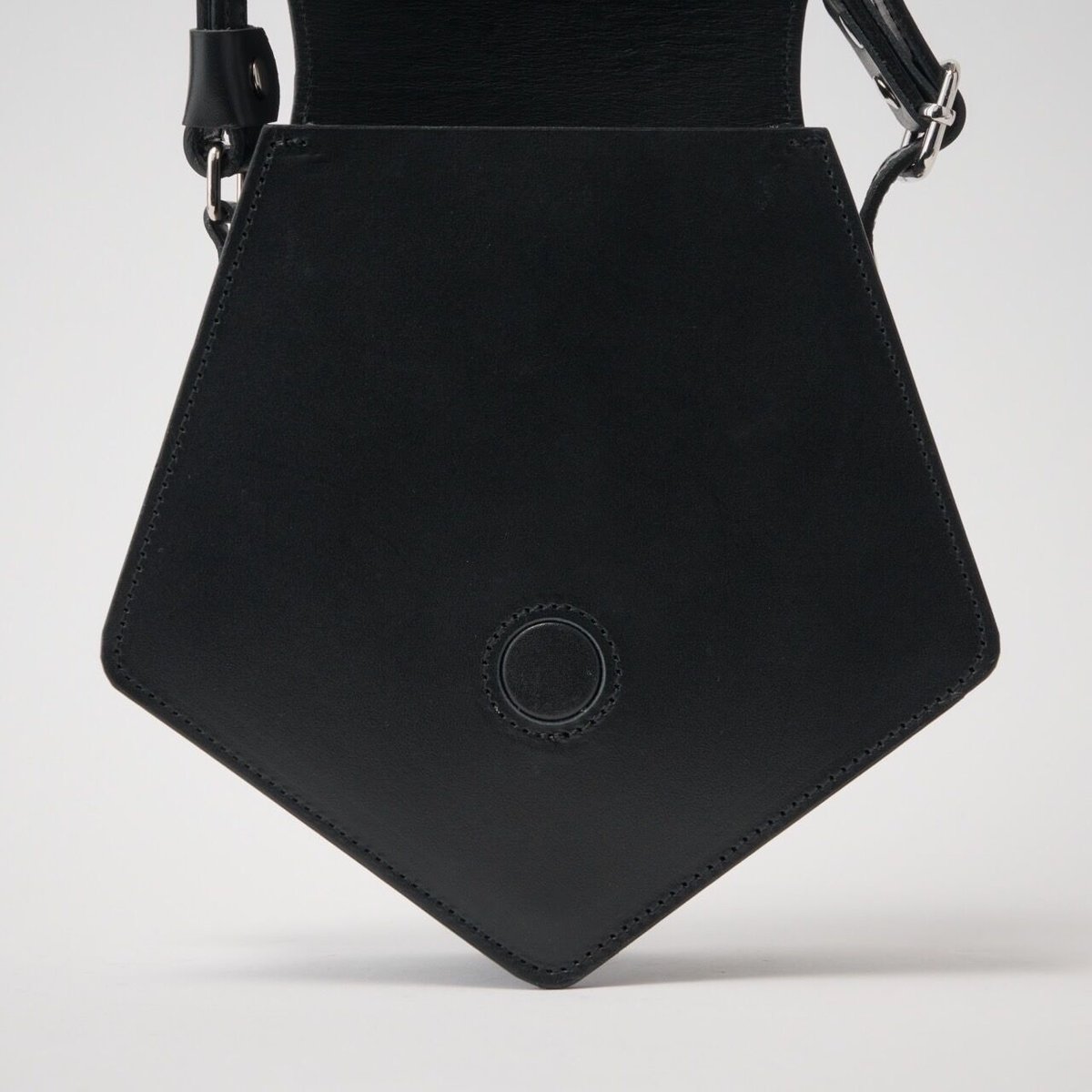 leather shoulder penta black | 酢橘堂