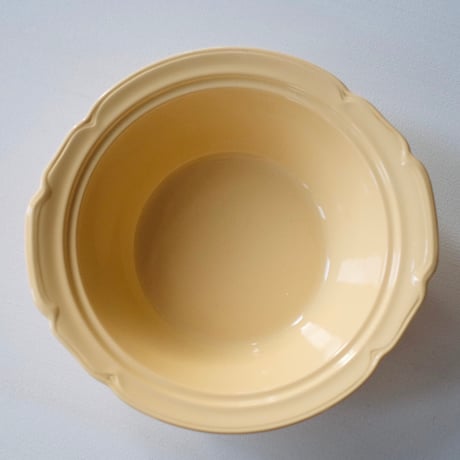 yellow ceramic bowl