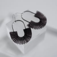 nooca PVC oval hook pierce / earring ・black