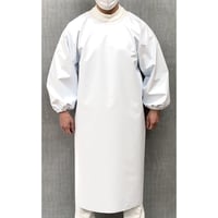 CSM耐薬品性抗菌軽量防水布袖付エプロン 1枚