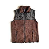 GAP / bi-color nylon × boa fleece vest