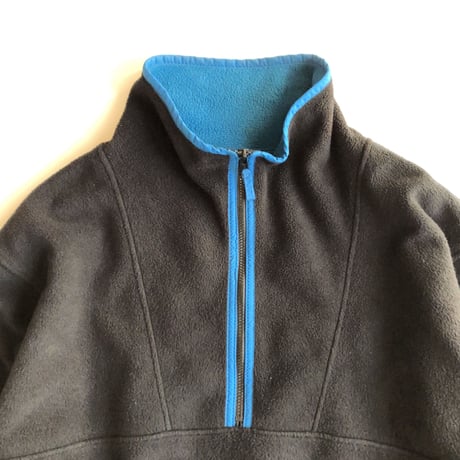 L.L.Bean / Blue piping pullover fleece jacket