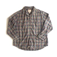 woolrich / open collar plaid shirt