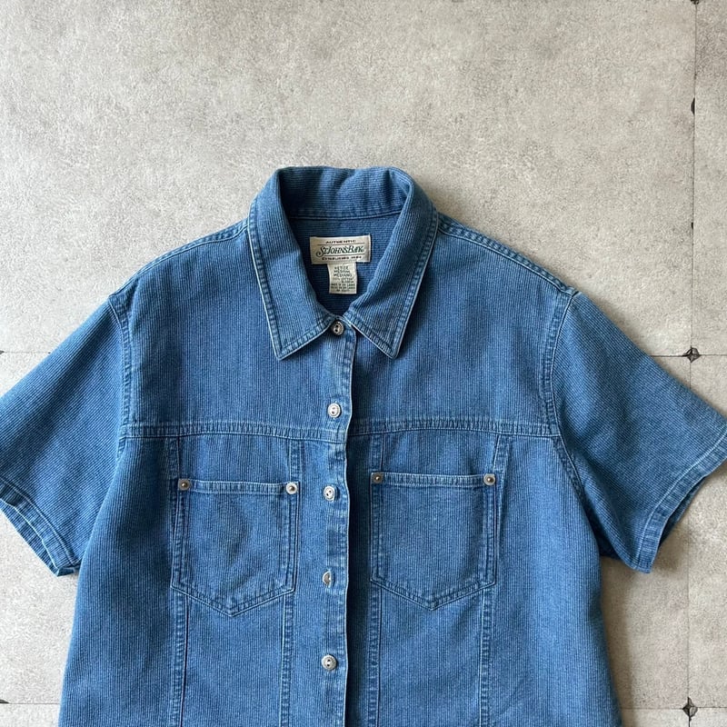 い*ぴ様 90s ST.JOHN'S BAY Cotton Mountain P 00's ST. JOHN'S BAY COTTON CHAMOIS CLOTH SHIRT,USED/VINTAGE