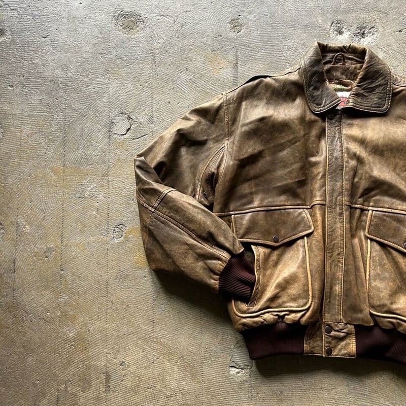 90s A-2 type design leather jacket | sui & shara 90s A-2 type design leather jacket | sui & shara