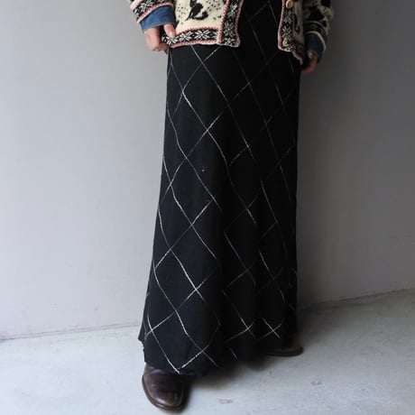 Rene♡Tweed Tight Long Skirt ♡ダークネイビーMIX Rene♡Tweed Tight Long Skirt ♡ダークネイビーMIX Rene♡Tweed Tight