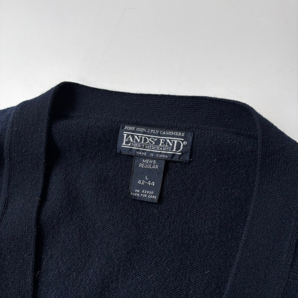 90s ランズエンド カシミヤカーディガン ブラック 90s Lands' End cashmere kint cardigan | sui & s