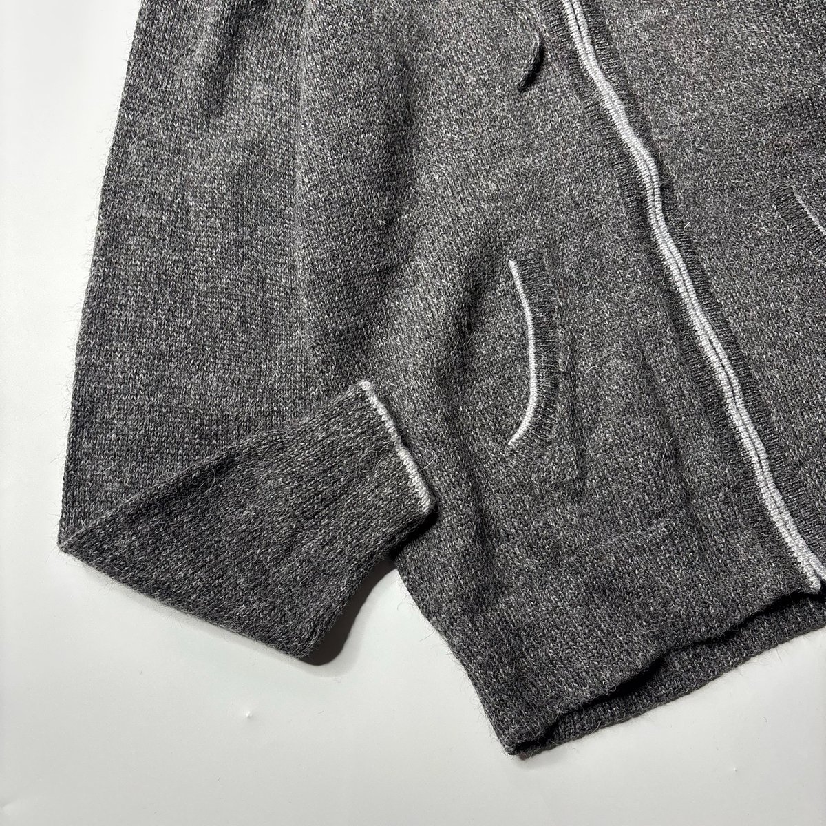 90's Alpaca knit zip up hoodie | sui & shara