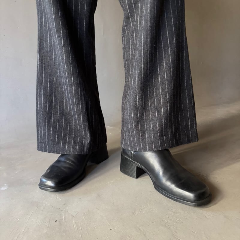 クラークス 00s Clarks square toe leather side gore boots |