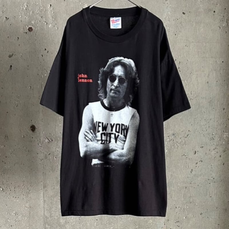 90s ジョンレノン TEE XL ビートルズ 94年 John Lennon Print S/S Tee 黒 XL 90s ジョンレノン 半袖 T
