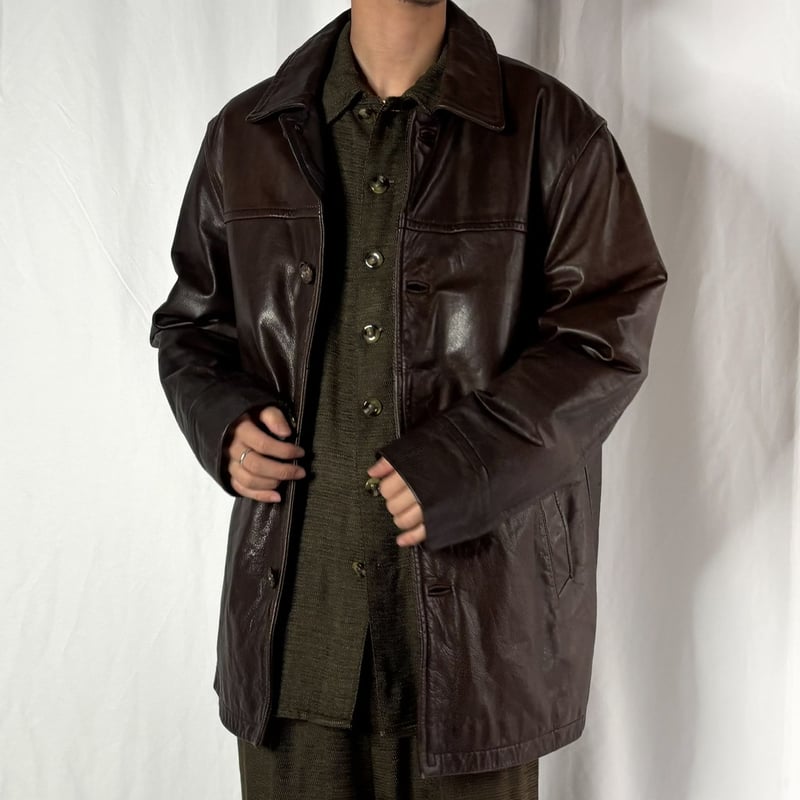 90's GAP leather car coat | sui & shara