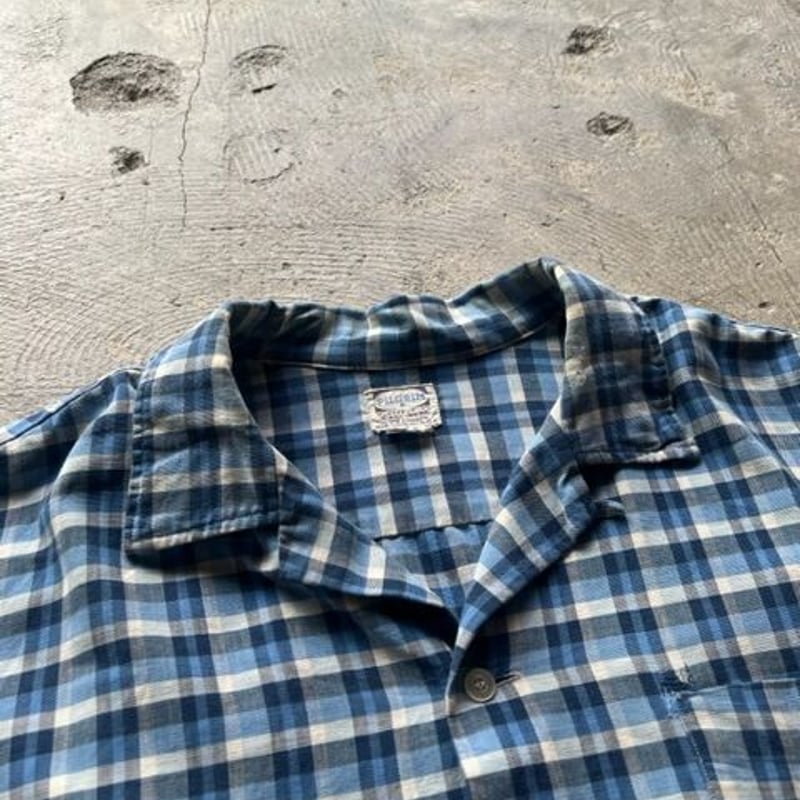 60s PILGRIM open collar check shirt | sui & shara