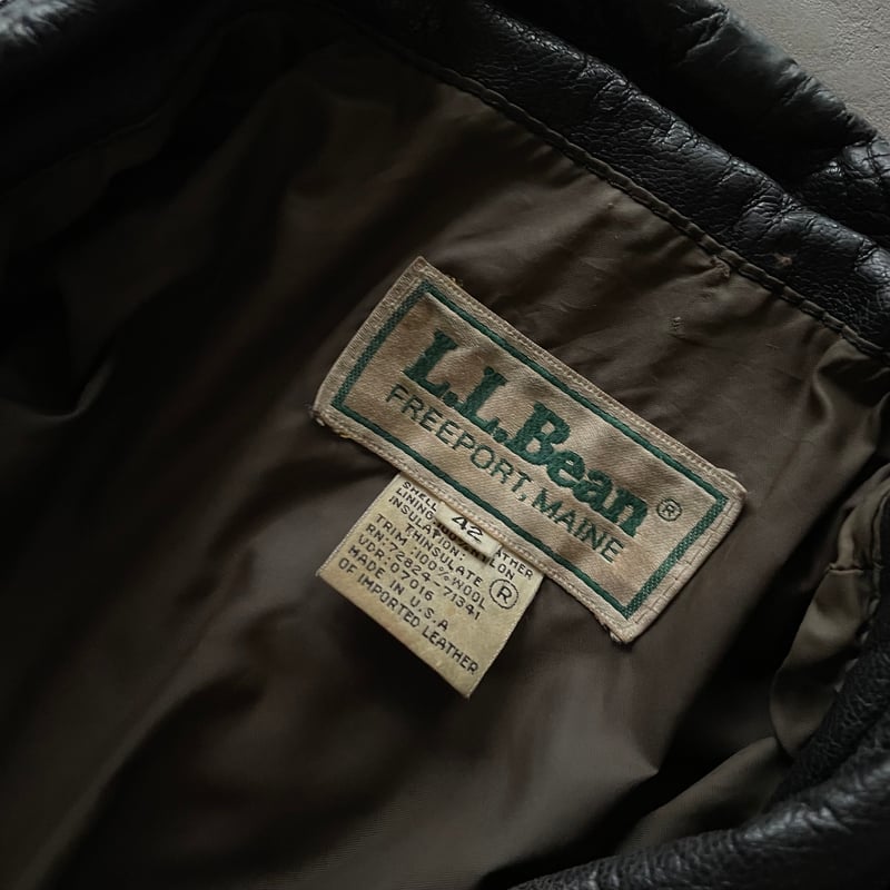 80s L.L.Bean A-2 type leather jacket 