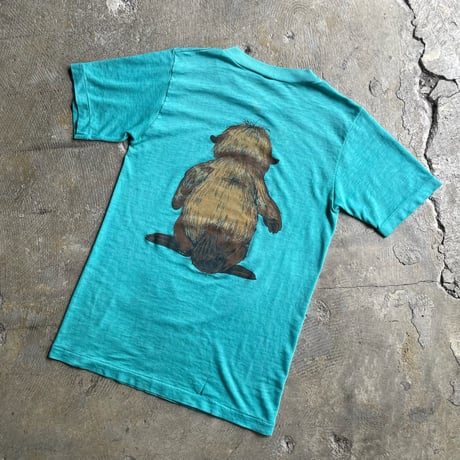 ~90s sea world "O.P Otter" print tee