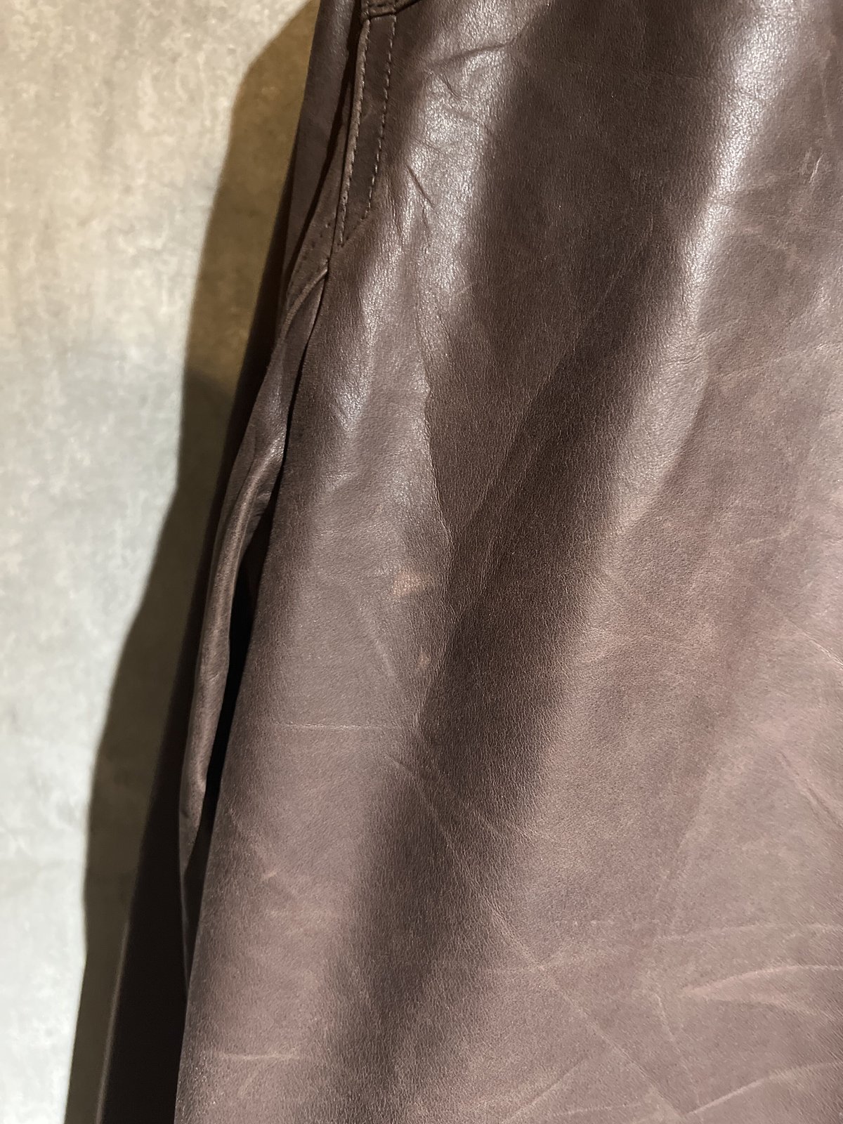 RRL trucker type leather jacket | sui & shara