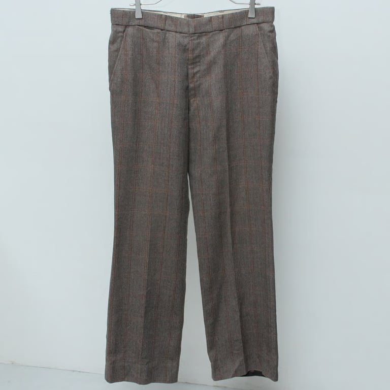 90年代 スラックス（90s Plaid pattern wool slacks）