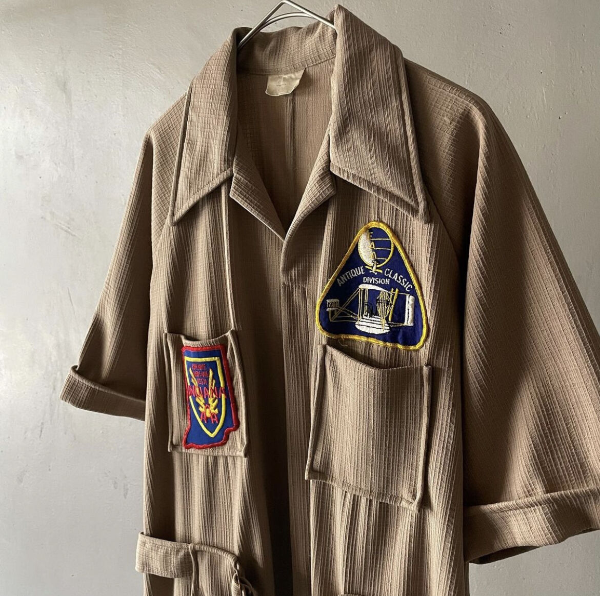 【ツ】1991年　洋装 70s Custom wappen polyester jump suit | sui & s