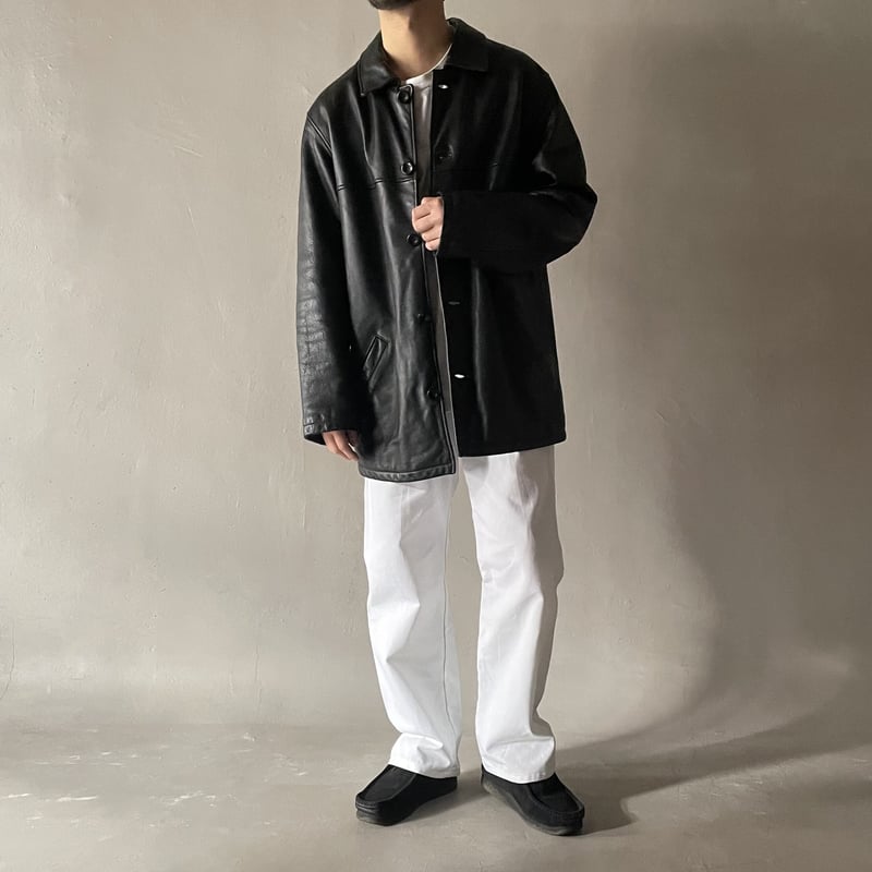 Aero Leather 黒 レザージャケット カーコート 未使用 90s Yahoo!オークション - 美品 エアロレザー AERO LEATHER カー