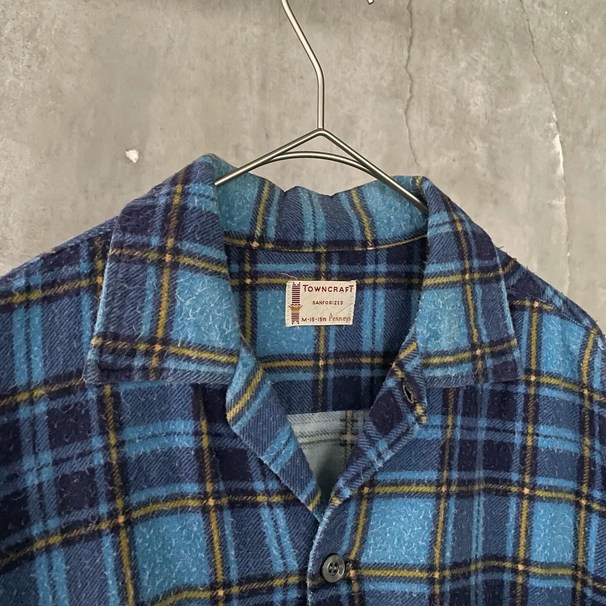 60s town craft print flannel shirt | sui & shara