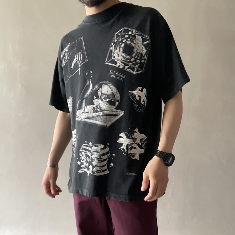 90s M.C.Escher mulch print art tee | sui & shara