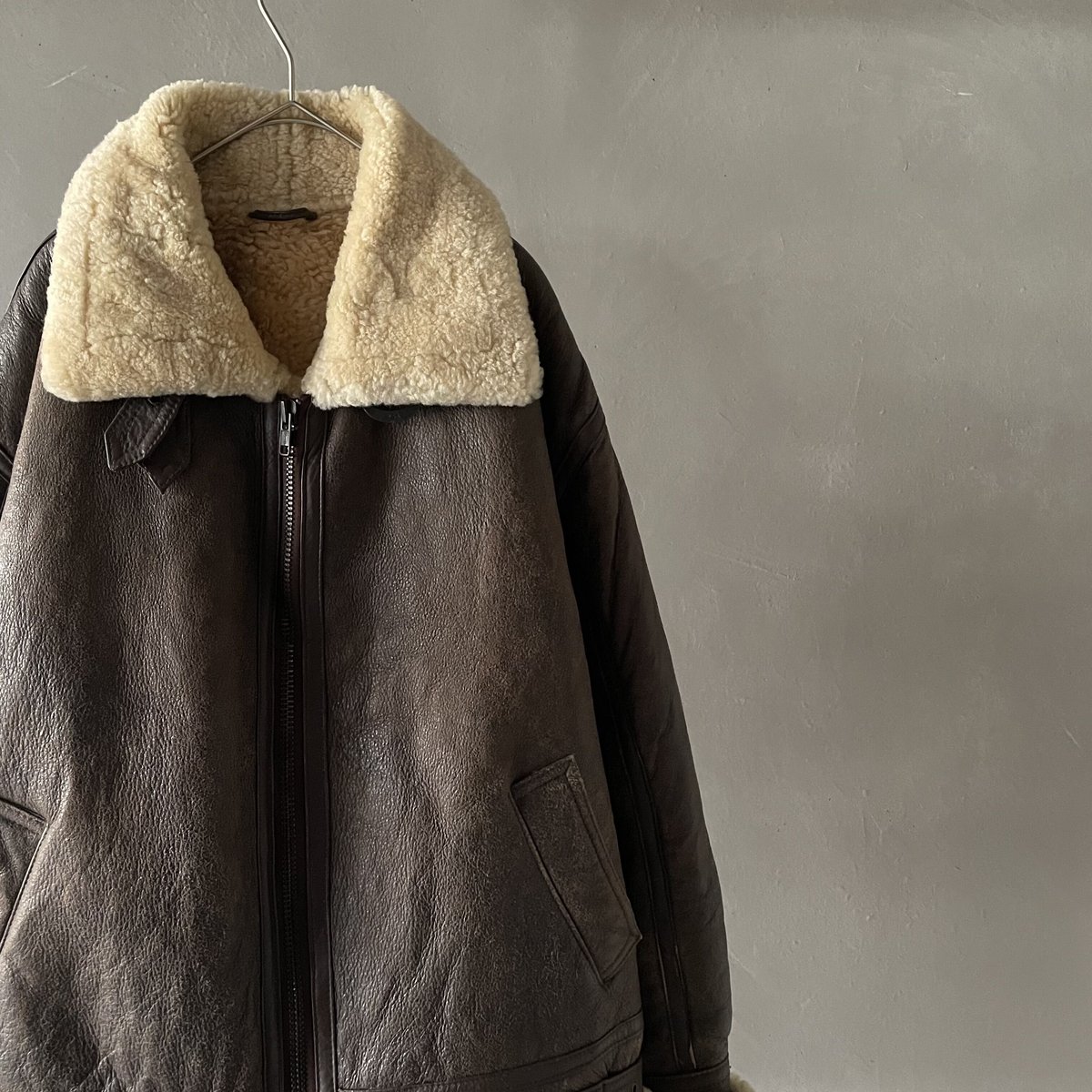 90sVINTAGE AVIATOR B-3タイプ フライトジャケット M 90s B-3 type ''mouton'' flight jacket | sui &