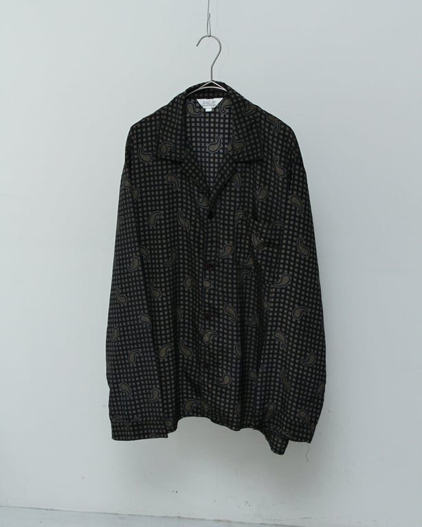 90s~ Paisley pattern L/S pajama shirt