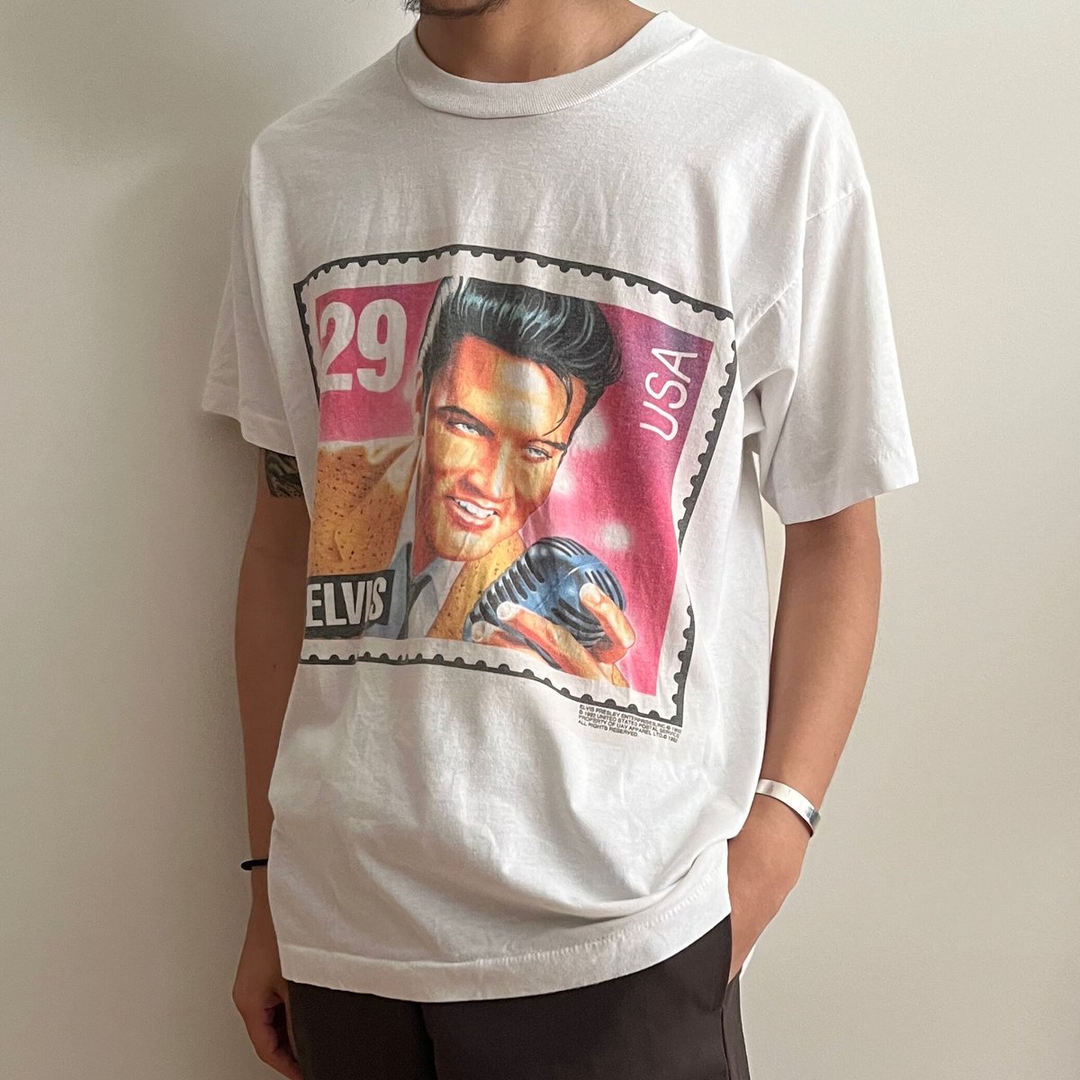 90s エルヴィスプレスリー　フォト Tシャツ シングルステッチ 90s エルヴィスプレスリー フォト Tシャツ シングルステッチ
