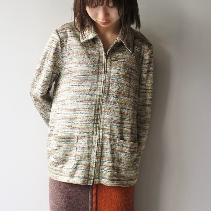 トップス SECRET multicolored zip up knit tops | sui & shara