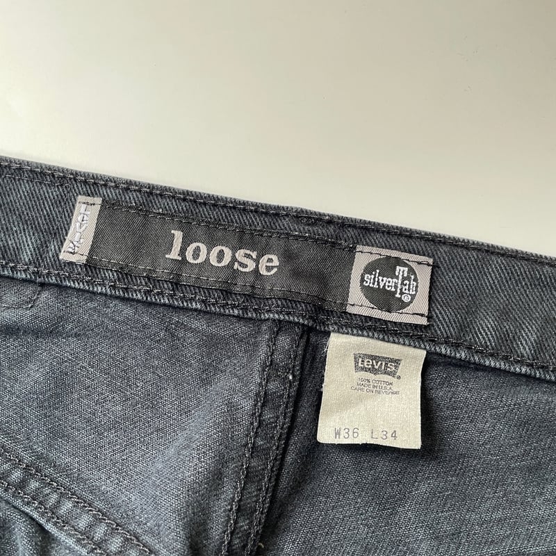 98s Levi's silver tab “loose” baggy black denim