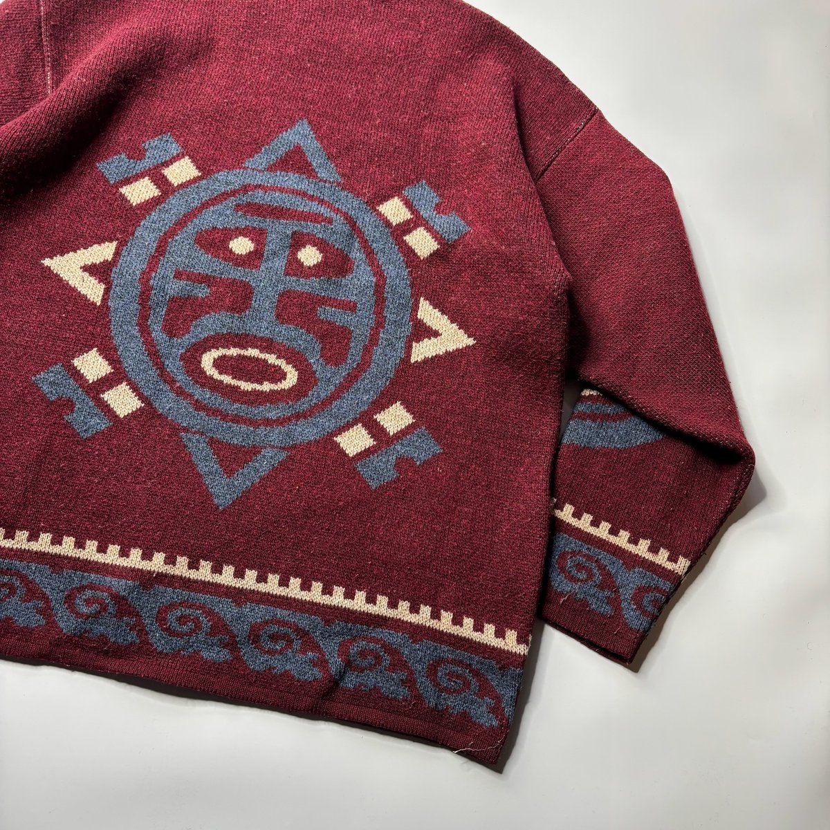 90's CEDIXSEPT sun motif intarsia knit | sui &