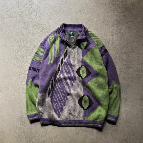 T&C surf designs hawaii half zip design knit