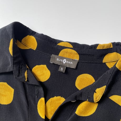 dot pattern L/S shirt