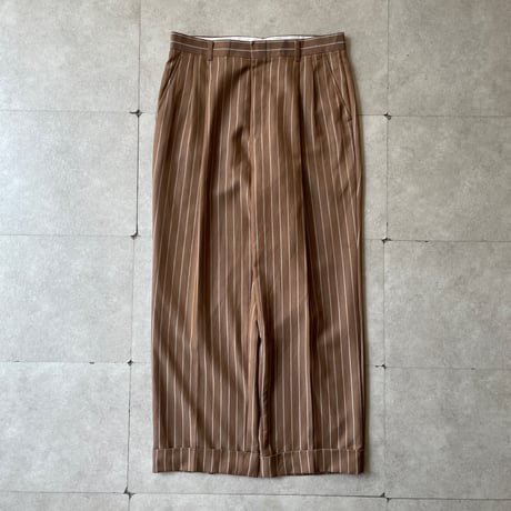 vintage tuck wide slacks pants モード系 海外 MIX TUCK DESIGN WIDE SLACKS【BLACK】 | SHIKITARI