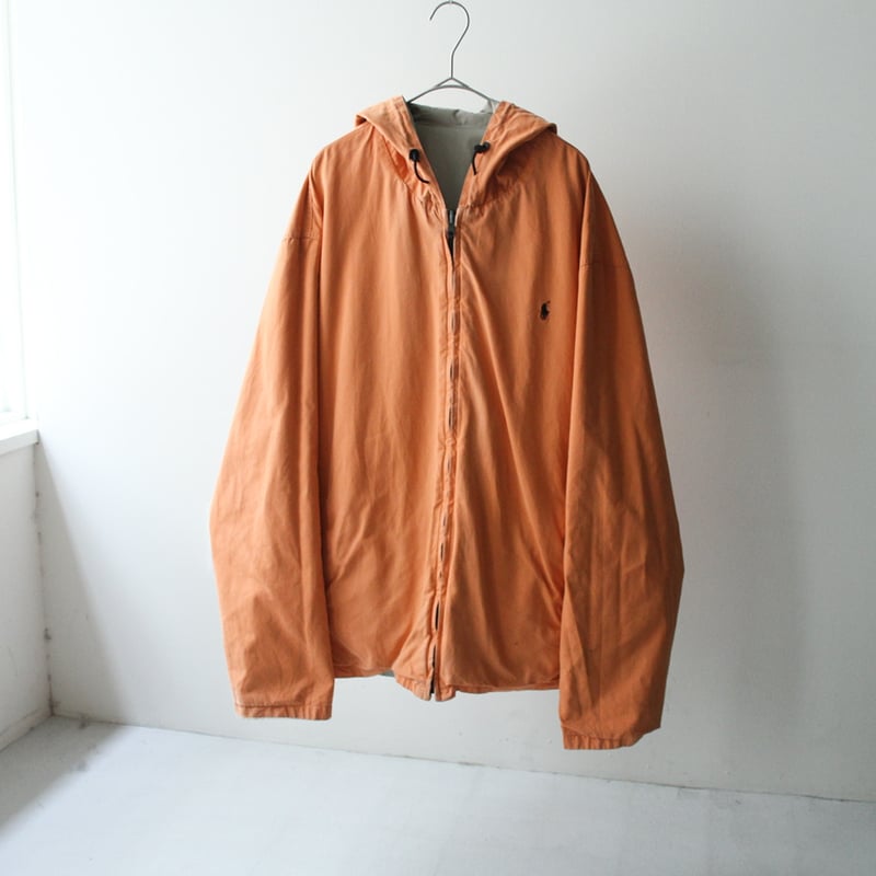 90s Ralph lauren reversible zip up hooded jacke