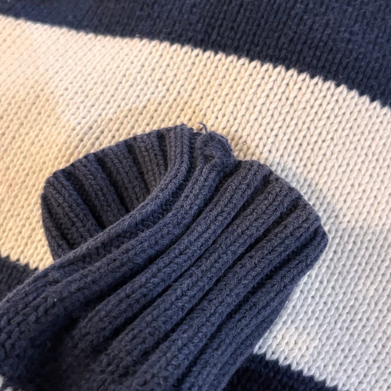 90s Polo Ralph Lauren ウールニット　パーカー ヴィ 90s Polo Ralph Lauren striped knit hoodie | sui