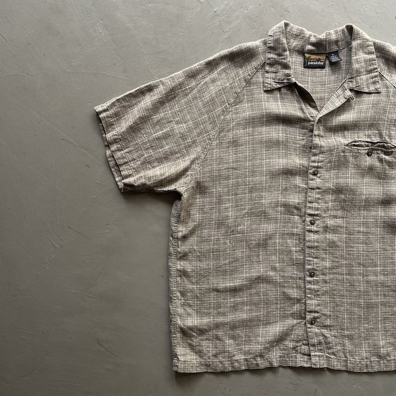 02年 pataloha JAVA shirt L パタゴニア ヘンプ patagonia 2002 香港製 パタゴニア パタロハ pataloha Men's