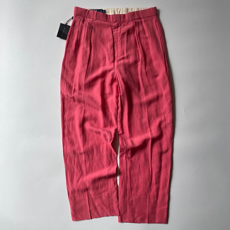 90s Ralph Lauren linen/silk 2tuck slacks 