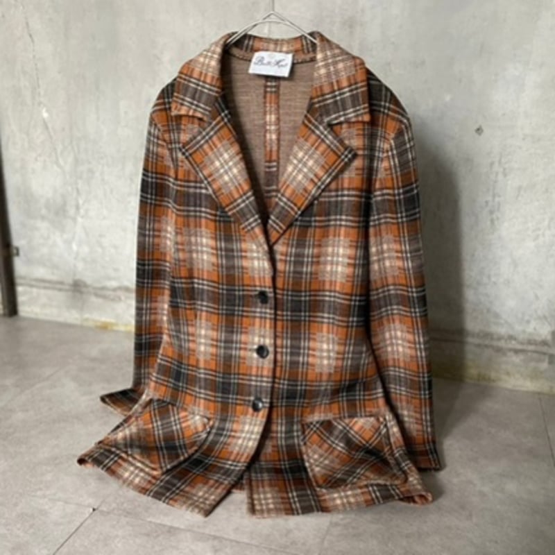70s plaid pattern tailored jacket | sui & shara