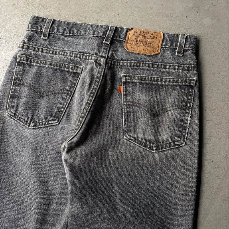 90s Levi's 517 yarn-dyed black denim pants |
