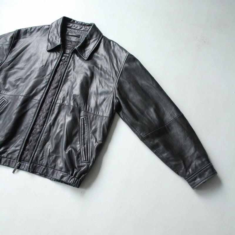 90s Claiborne lambskin leather zip-up jacket | 