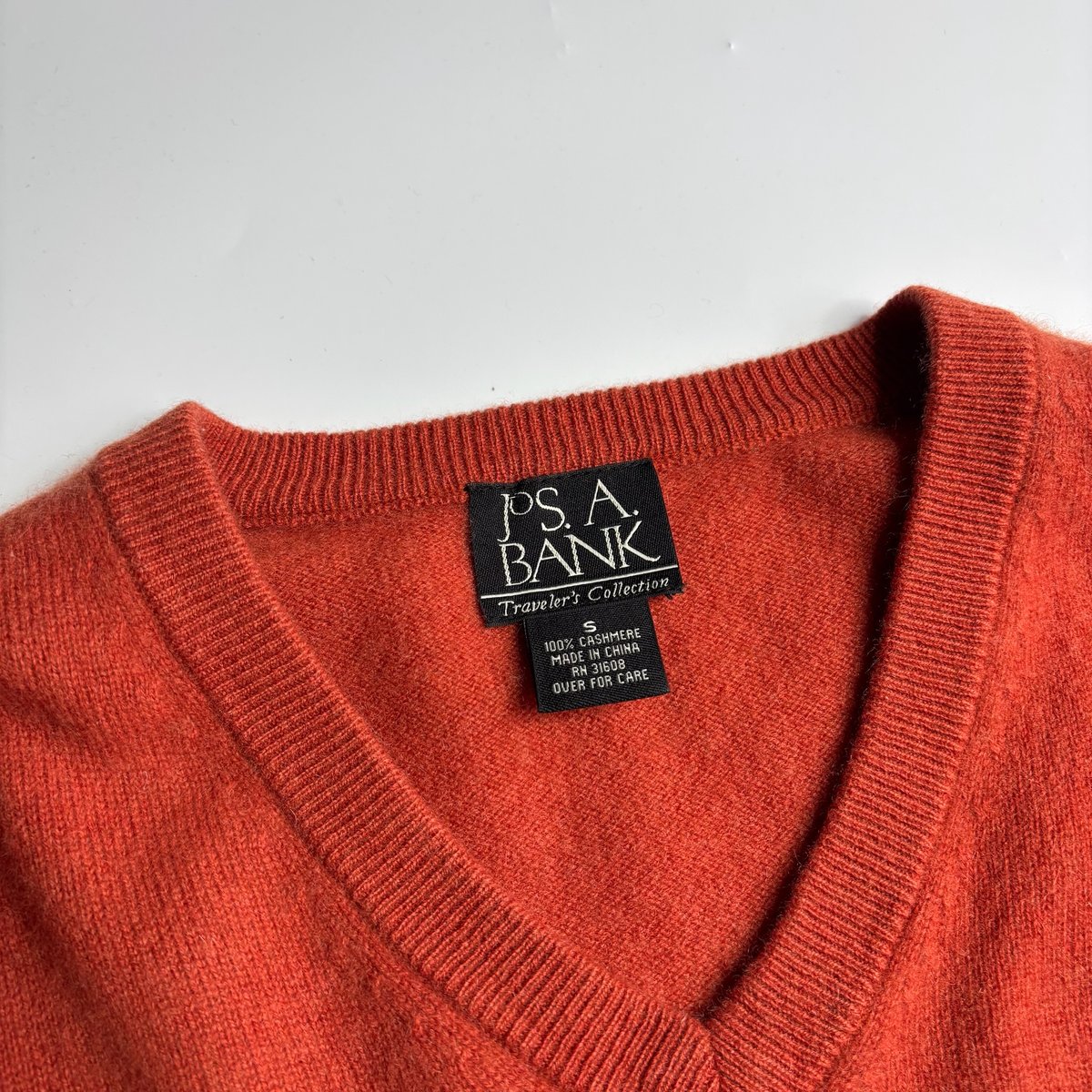 90's Jos.A.bank cashmere V-neck knit sweater |