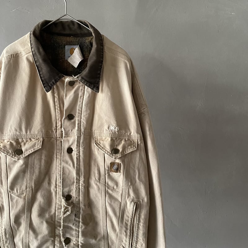 80s~ Carhartt tracker type duck jacket ''damage