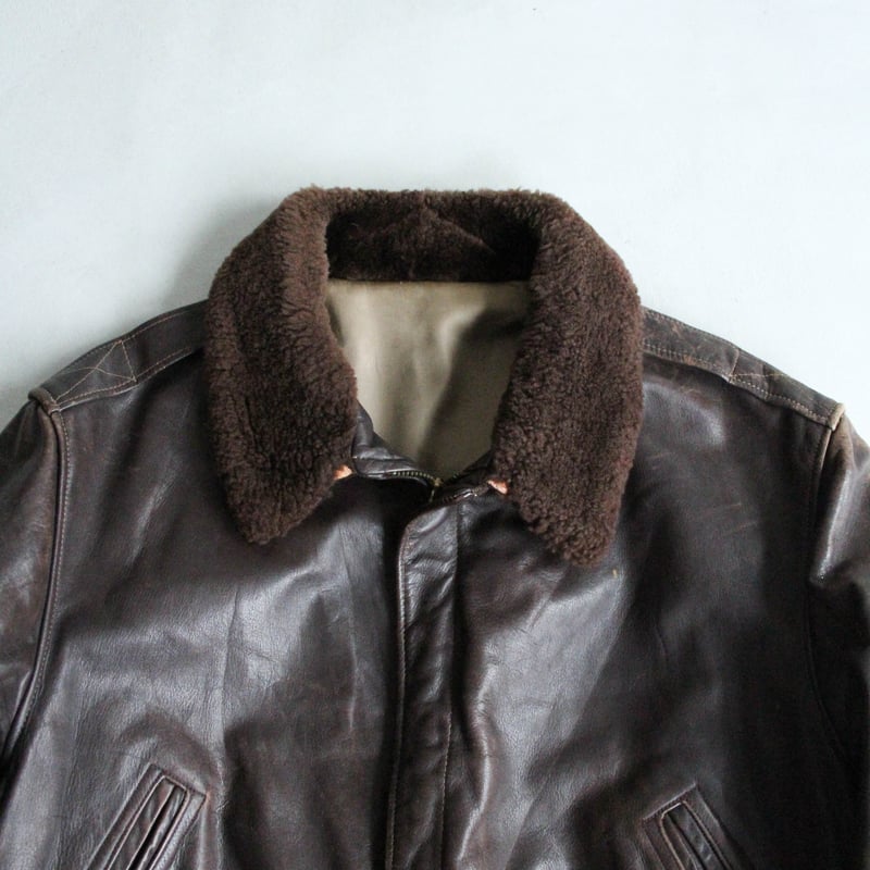 90s G-1 flight jacket type leather jacket | su
