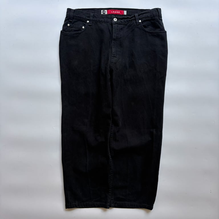 90s Levis silvertab LOOSE denim pants Made in USA "Black"｜リーバイス